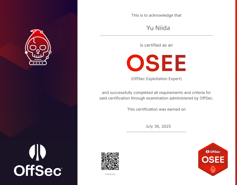 Certification