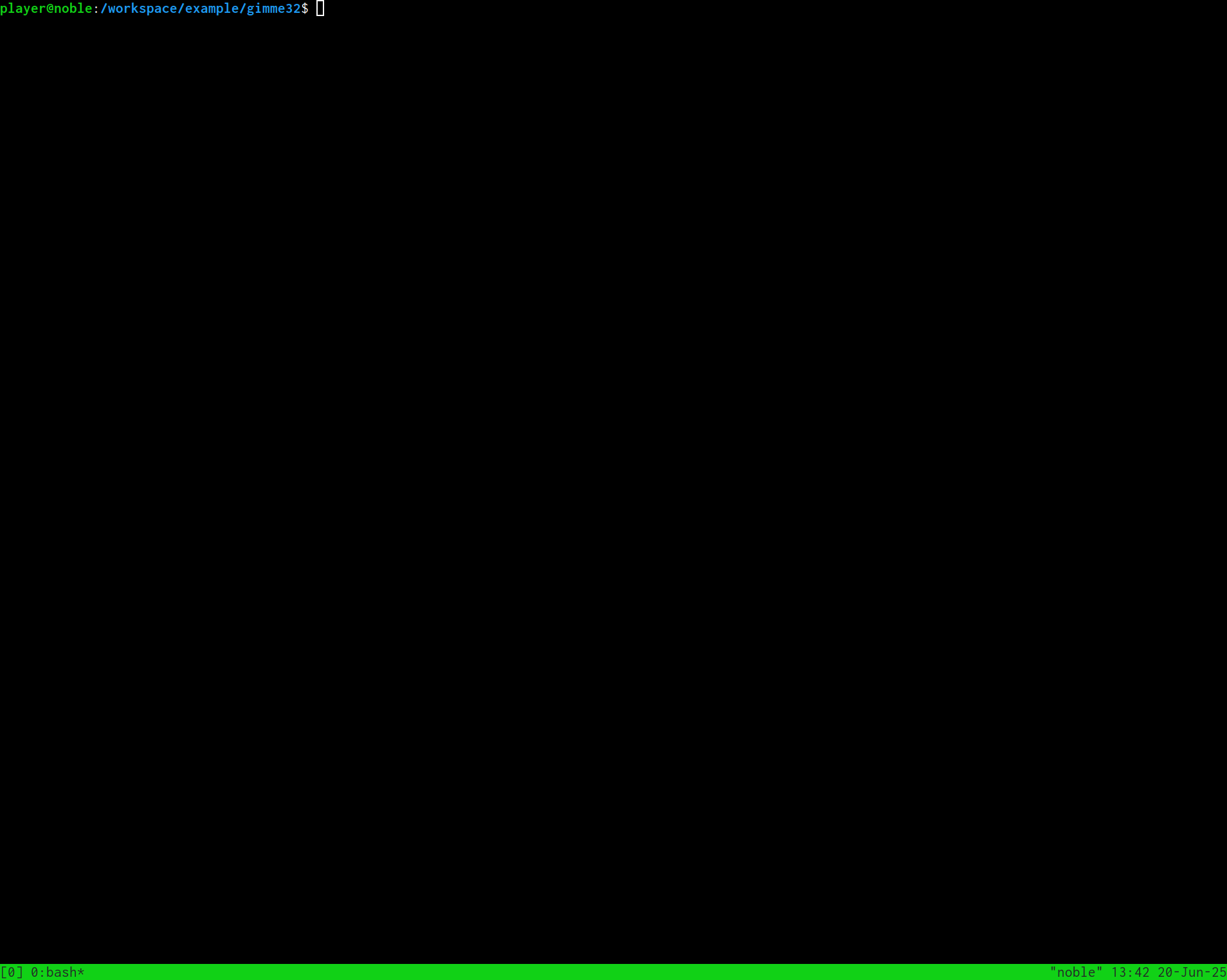 ホスト側のターミナルからコンテナ内に新しいtmuxセッションを作った際に期待する状況